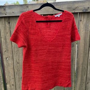 Cleo Petites, Knitted Rich Orange Sweater (Size Large)